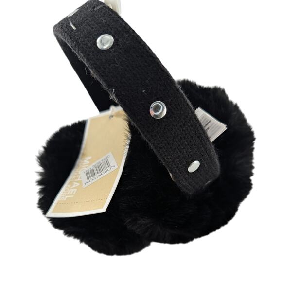 Michael Kors Black Faux Fur Earmuffs - Picture 3 of 9